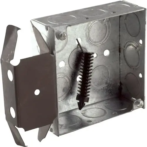 Electrical Box BOX-LOC 21 cu in Square Steel 2 gang Gray Gray Electrical Box BOX-LOC 21 cu in Square Steel 2 gang Gray Gray