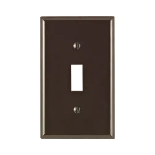 Wall Plate Brown 1 gang Nylon Toggle Brown Wall Plate Brown 1 gang Nylon Toggle Brown