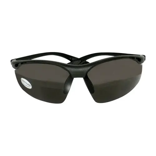 Bi-Focal Safety Readers Smoke Lens Black Frame - pack of 12