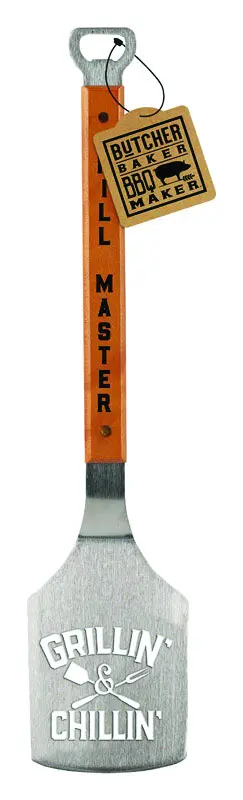 OPEN ROAD BRANDS LLC Bottle Opener/Spatula Butcher Baker BBQ Maker Grillin & Chillin Metal/Wood - pack of 4 90170713-XCP4 OPEN ROAD BRANDS LLC Bottle Opener/Spatula Butcher Baker BBQ Maker Grillin & Chillin Metal/Wood - pack of 4 90170713-XCP4