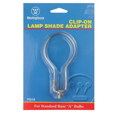 Westinghouse Clip-On Lamp Shade Adapter 4-1/4" 4-1/4" Standard Base Brs Finish - pack of 6 Westinghouse Clip-On Lamp Shade Adapter 4-1/4" 4-1/4" Standard Base Brs Finish - pack of 6