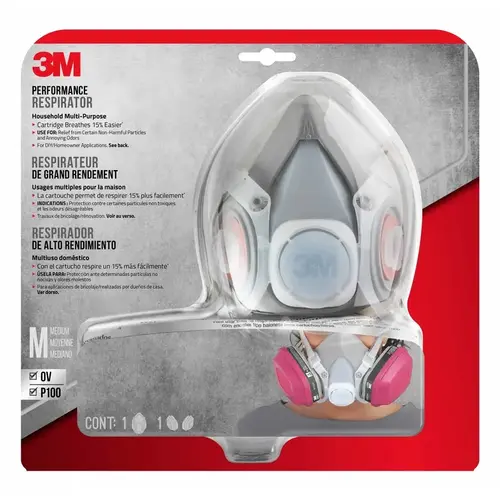 Valved Household Respirator, M Mask, Dual Cartridge, Multi-Color Valved Household Respirator, M Mask, Dual Cartridge, Multi-Color