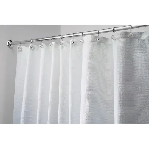 Shower Curtain 54" H X 78" W White Carlton Polyester White Shower Curtain 54" H X 78" W White Carlton Polyester White