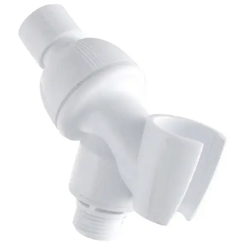 Adjustable Shower Arm Mount, White Adjustable Shower Arm Mount, White