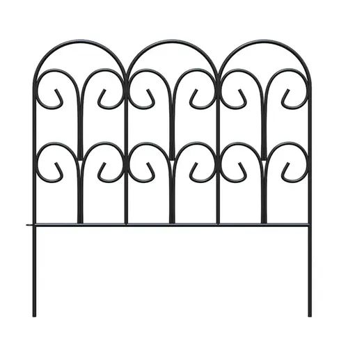 Scroll Garden Edging 18" L X 18" H Steel Black Powder-Coated Scroll Garden Edging 18" L X 18" H Steel Black Powder-Coated