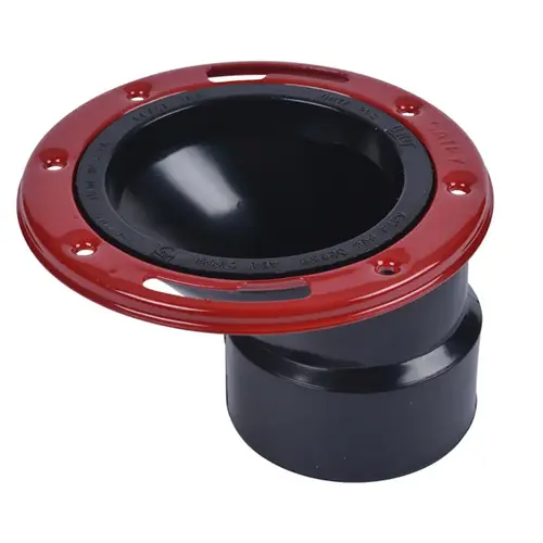 Closet Flange, 3, 4 in Connection, ABS, Black, For: 3 in, 4 in Pipes Closet Flange, 3, 4 in Connection, ABS, Black, For: 3 in, 4 in Pipes