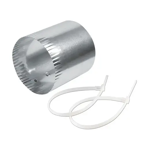 Duct Connector 4" D Silver Aluminum Silver Duct Connector 4" D Silver Aluminum Silver