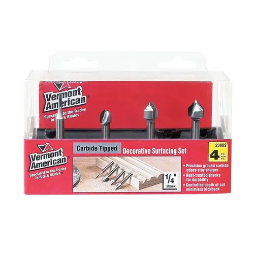 Router Bit Set 1/4" D X Multi Size in. R X 4" L Classical Router Bit Set 1/4" D X Multi Size in. R X 4" L Classical