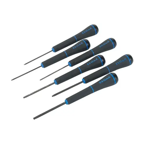 Metric Precision Ball-End Hex Key Set, 6-Piece Black/Blue - pack of 6