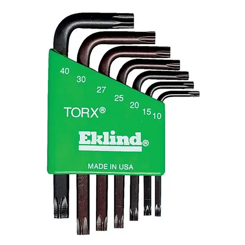 Torx L-Key Set Torx T10-T40 Short Arm Multi-Size in. Green Torx L-Key Set Torx T10-T40 Short Arm Multi-Size in. Green