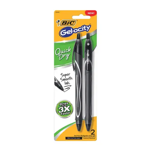 Gel Pen Gel-ocity Black Retractable Pair