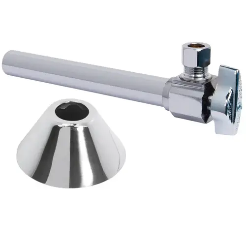 Shut-Off Valve 1/2" Sweat X 3/8" Compression outlets Brass Chrome Plated Pair Shut-Off Valve 1/2" Sweat X 3/8" Compression outlets Brass Chrome Plated Pair