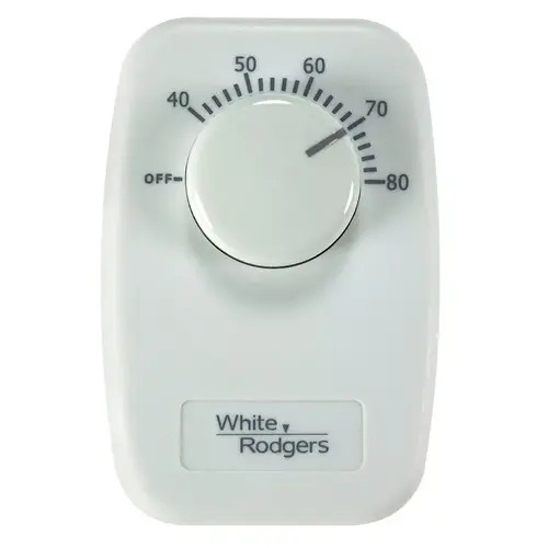 Line Voltage Thermostat Heating Dial White Line Voltage Thermostat Heating Dial White