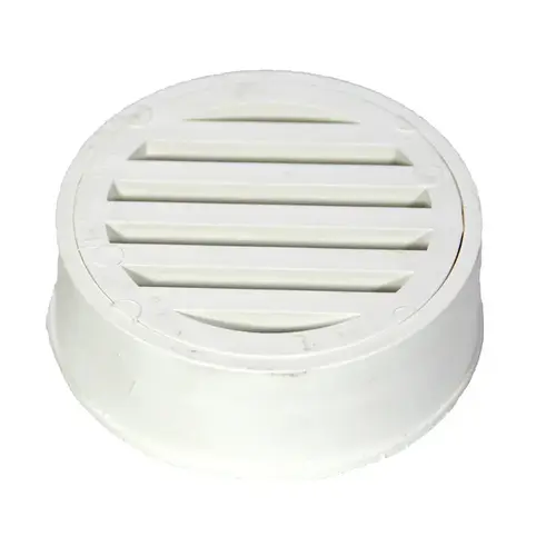 Drain Grate 3" White Round Polyolefin White Drain Grate 3" White Round Polyolefin White