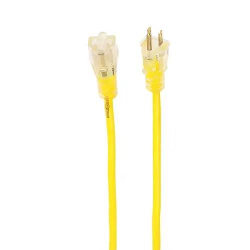 Extension Cord Outdoor 100 ft. L Yellow 14/3 SJTW Yellow Extension Cord Outdoor 100 ft. L Yellow 14/3 SJTW Yellow