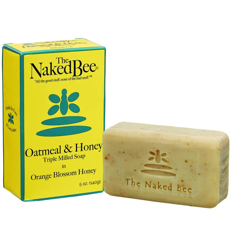 The Naked Bee Mild Bar Soap Oatmeal and Honey Orange Blossom Honey Scent 5 oz NBSO-LG