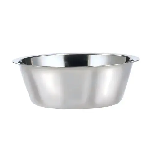 Pet Dish Silver Plain Stainless Steel 5 qt For Dogs Silver Pet Dish Silver Plain Stainless Steel 5 qt For Dogs Silver