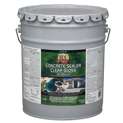 Concrete Sealer High-Gloss Clear Oil-Based 5 gal Clear Concrete Sealer High-Gloss Clear Oil-Based 5 gal Clear