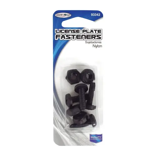 License Plate Fasteners Black Nylon Black License Plate Fasteners Black Nylon Black