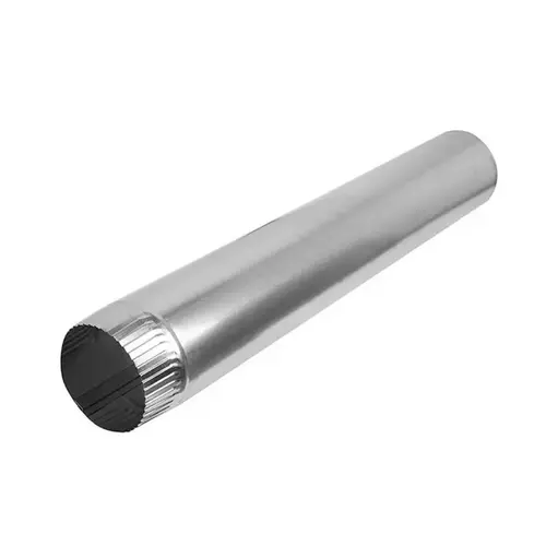 Snap Lock Pipe 24" L X 4" D Silver Aluminum Silver - pack of 40 Snap Lock Pipe 24" L X 4" D Silver Aluminum Silver - pack of 40
