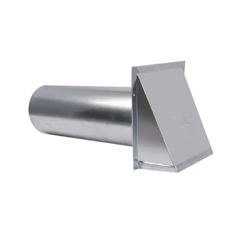 Wall Exhaust Hood 3" D Silver Aluminum Silver
