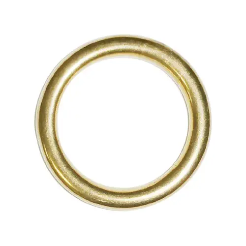 Ring Jumbo Polished Brass Silver Solid Brass 1-1/8" L Polished Brass