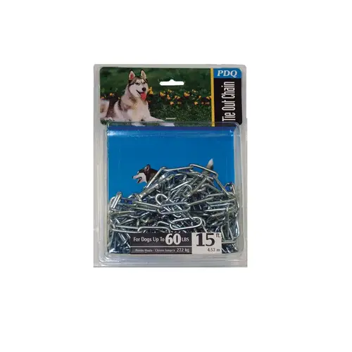 PDQ Tie-Out Chain, Welded Link, 15 ft L Belt/Cable, Steel, For: Dogs Up to 125 lb Dark Gray PDQ Tie-Out Chain, Welded Link, 15 ft L Belt/Cable, Steel, For: Dogs Up to 125 lb Dark Gray