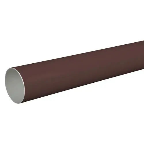 Downspout 2.5" W X 120" L Brown Vinyl Round Brown Downspout 2.5" W X 120" L Brown Vinyl Round Brown