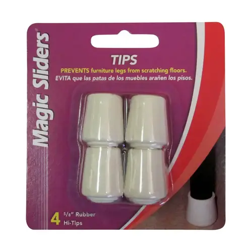 Leg Tip Rubber Tan Round 5/8" W Tan Leg Tip Rubber Tan Round 5/8" W Tan