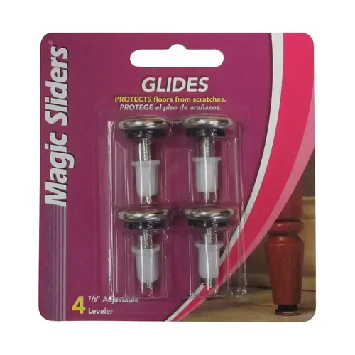 Adjustable Leveling Glide Silver Steel Silver