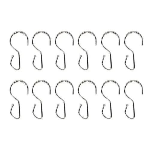 Shower Curtain Rings Chrome Silver Resin Chrome Shower Curtain Rings Chrome Silver Resin Chrome