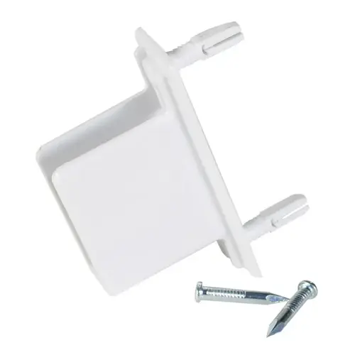Fast Track Wall/End Bracket 8.6" H X 7" W X 1.3" L Metal White Fast Track Wall/End Bracket 8.6" H X 7" W X 1.3" L Metal White