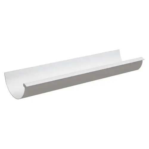 Gutter 5" W X 120" L White Vinyl Half Round White Gutter 5" W X 120" L White Vinyl Half Round White