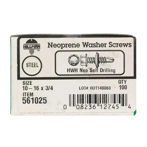 Self- Drilling Screws No. 10 X 3/4" L Hex Hex Washer Head Zinc-Plated Self- Drilling Screws No. 10 X 3/4" L Hex Hex Washer Head Zinc-Plated