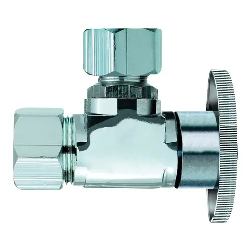 Angle Valve 5/8" Compression T X 1/2" S Compression Brass Chrome Plated Angle Valve 5/8" Compression T X 1/2" S Compression Brass Chrome Plated