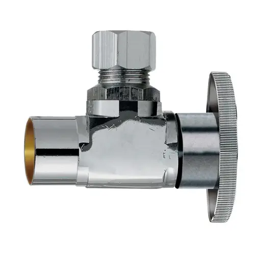 Shut-Off Valve 1/2" FPT in. X 3/8" Brass Chrome Shut-Off Valve 1/2" FPT in. X 3/8" Brass Chrome