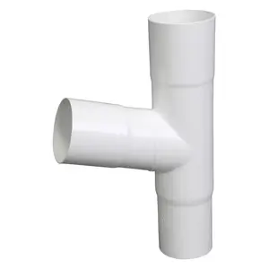 Plastmo P18021 Downspout Adapter 8" W X 12" L White Vinyl Round White