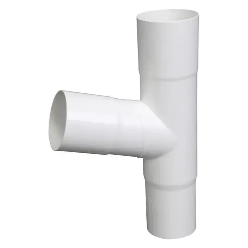 Downspout Adapter 8" W X 12" L White Vinyl Round White