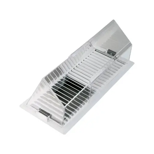 Air Deflector Jordan 4.5" H X 8.75" W 1-Way Silver Plastic Silver Air Deflector Jordan 4.5" H X 8.75" W 1-Way Silver Plastic Silver