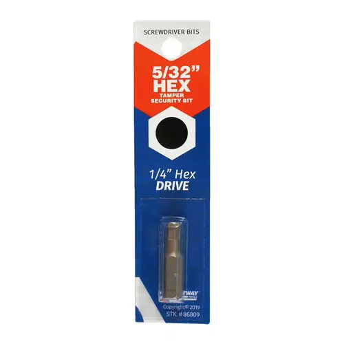 5/32 In. Hex Security 1 In. 1/4 In. Hex Screwdriver Bit