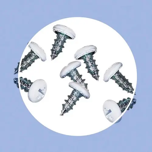 Sheet Metal Screws No. 8 S X 3/8" L Phillips/Slotted Round Head White