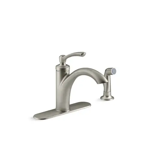 Kitchen Faucet Linwood One Handle Stainless Steel Side Sprayer Included Stainless Steel Brushed Nickel