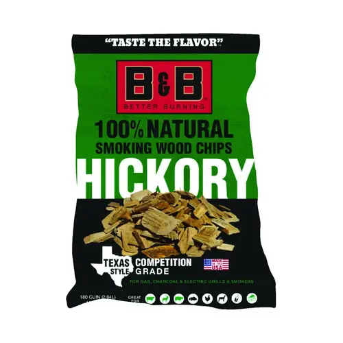 Wood Smoking Chips All Natural Hickory 180 cu in Wood Smoking Chips All Natural Hickory 180 cu in
