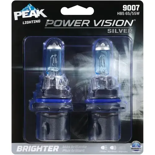 Automotive Bulb Power Vision Halogen High/Low Beam 9007 HB5 65/55W Pair