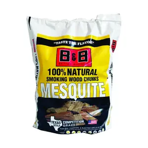 B&B Charcoal 00130 Wood Smoking Chunks All Natural Mesquite 549 cu in