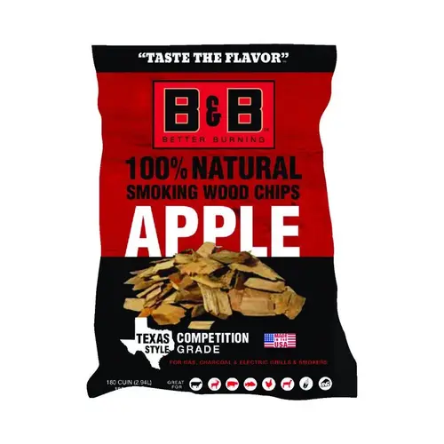 Wood Smoking Chips All Natural Apple 180 cu in