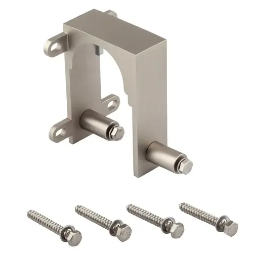 Bypass Bracket, Sliding Door, Steel, Satin Nickel Pair Bypass Bracket, Sliding Door, Steel, Satin Nickel Pair