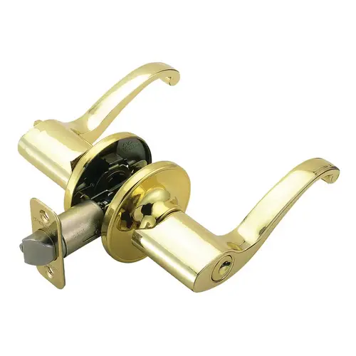 Entry Lever Scroll Polished Brass Polished Brass