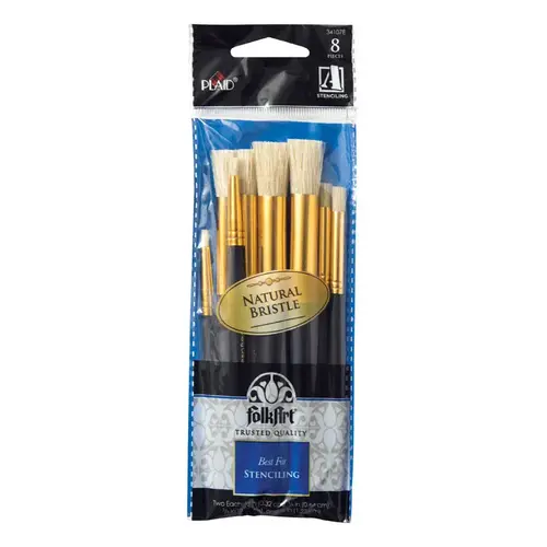 Stencil Paint Brush FolkArt Round - pack of 3 Stencil Paint Brush FolkArt Round - pack of 3