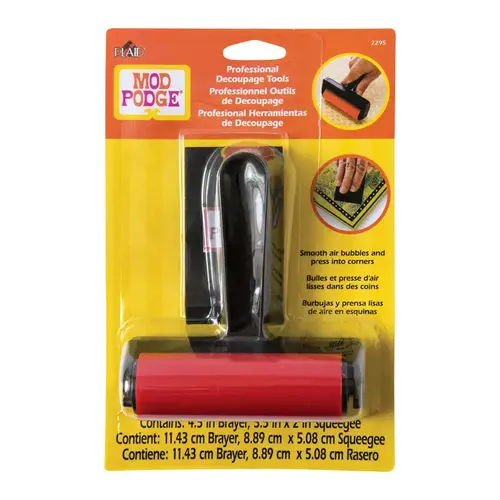 Decoupage Tool Set Mod Podge Black/Red Plastic Black/Red Pair